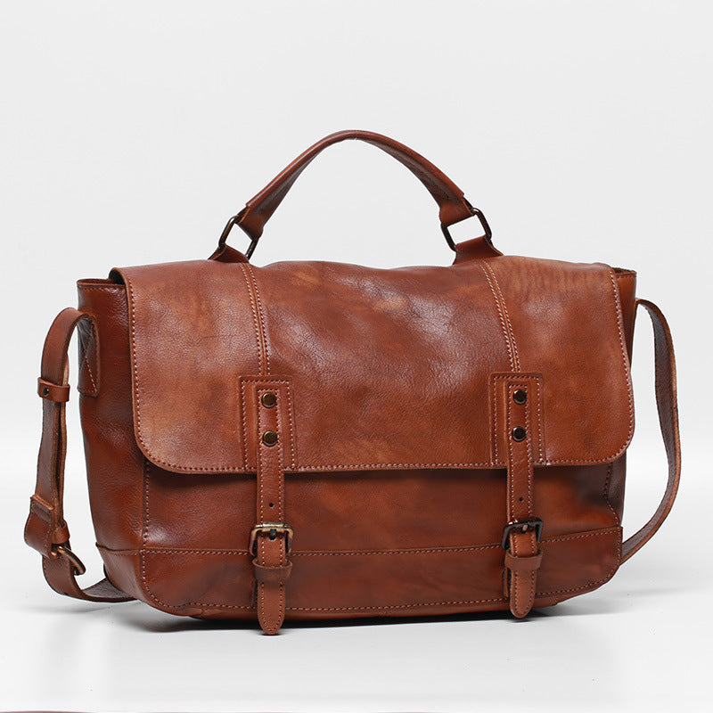 Top Layer Cowhide Messenger Bag